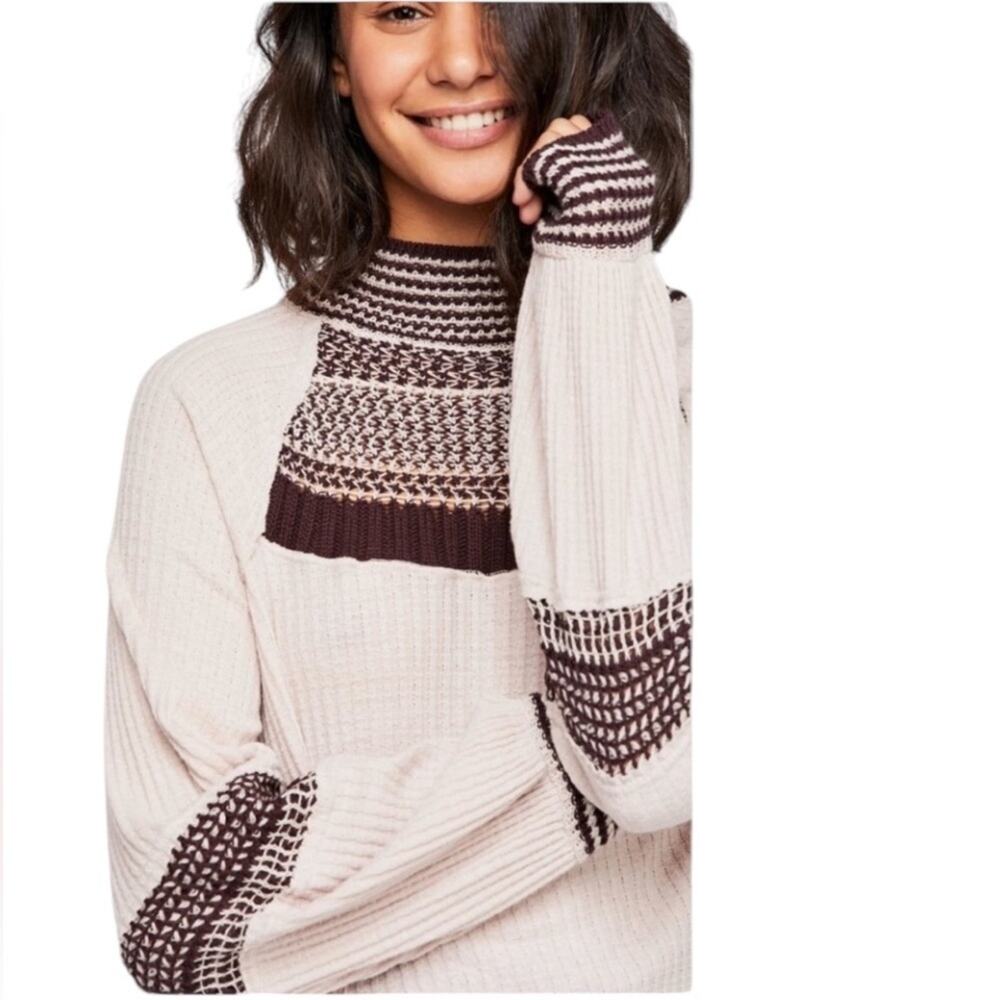 FREE PEOPLE Snow Day Thermal Tunic Top, size S